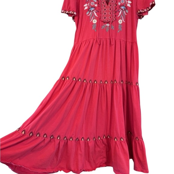 Johnny Was Nya embroidered tiered dress NWT oversized - Picture 7 of 10